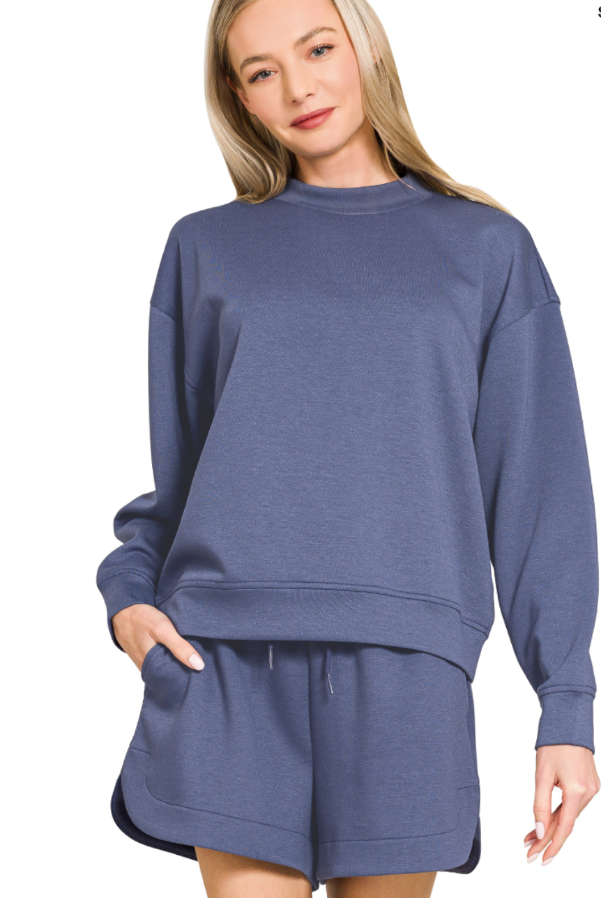 Zenana Scuba Shorts Set