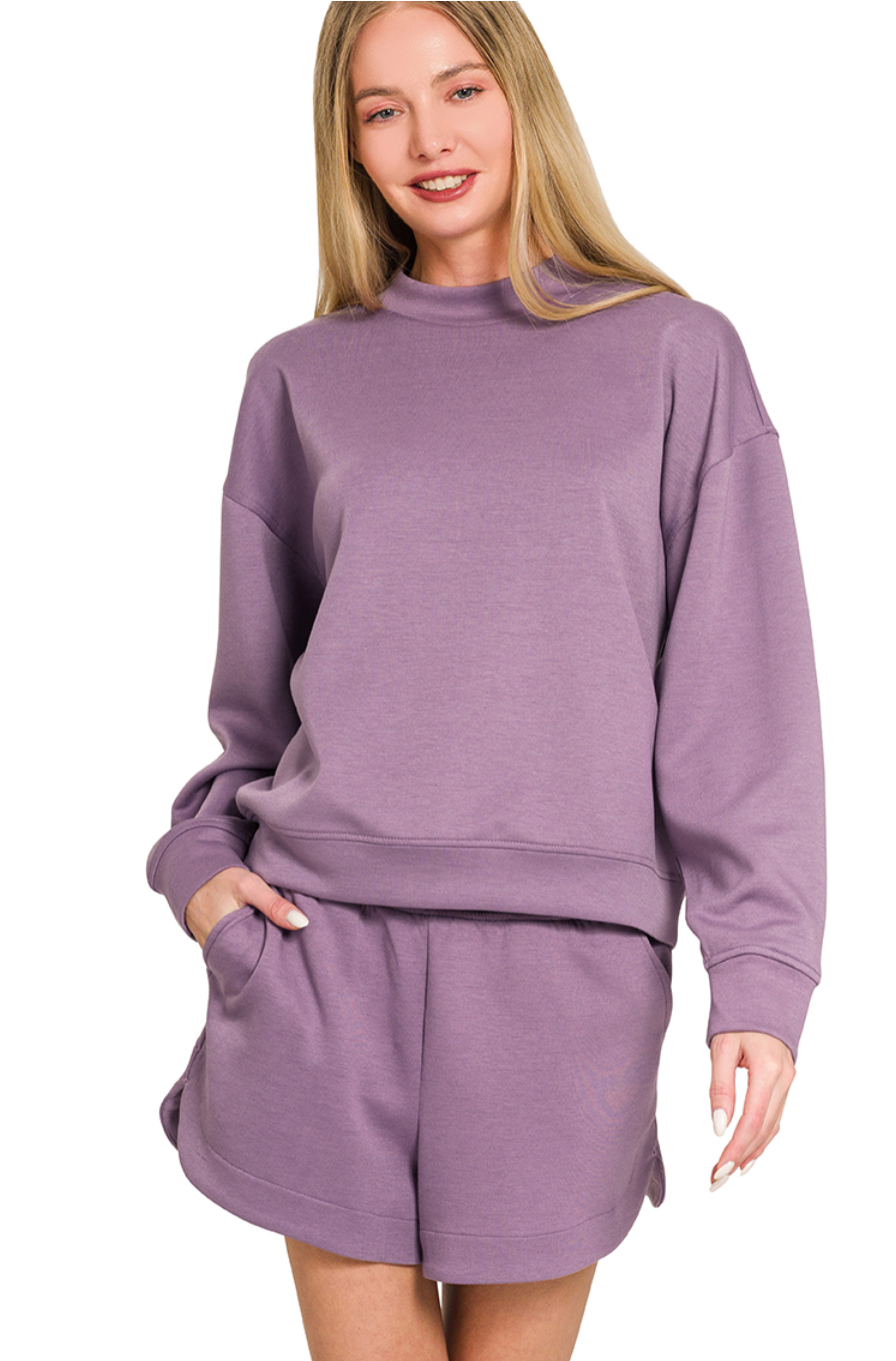 Zenana Scuba Shorts Set