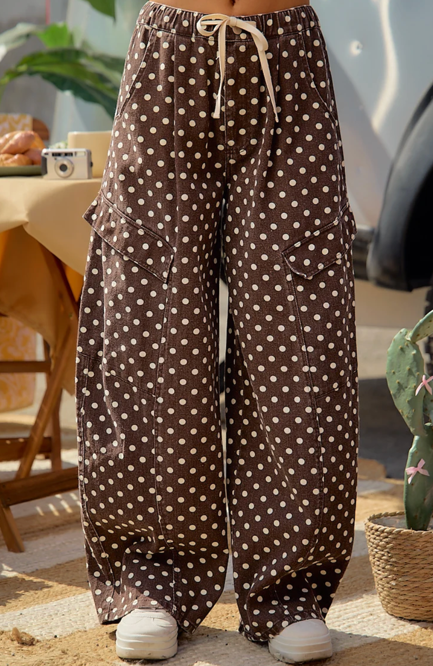 BiBi Polka Dot Cargo Pants