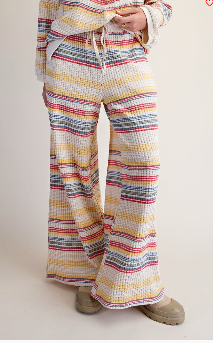 Easel Striped Thermal Pants