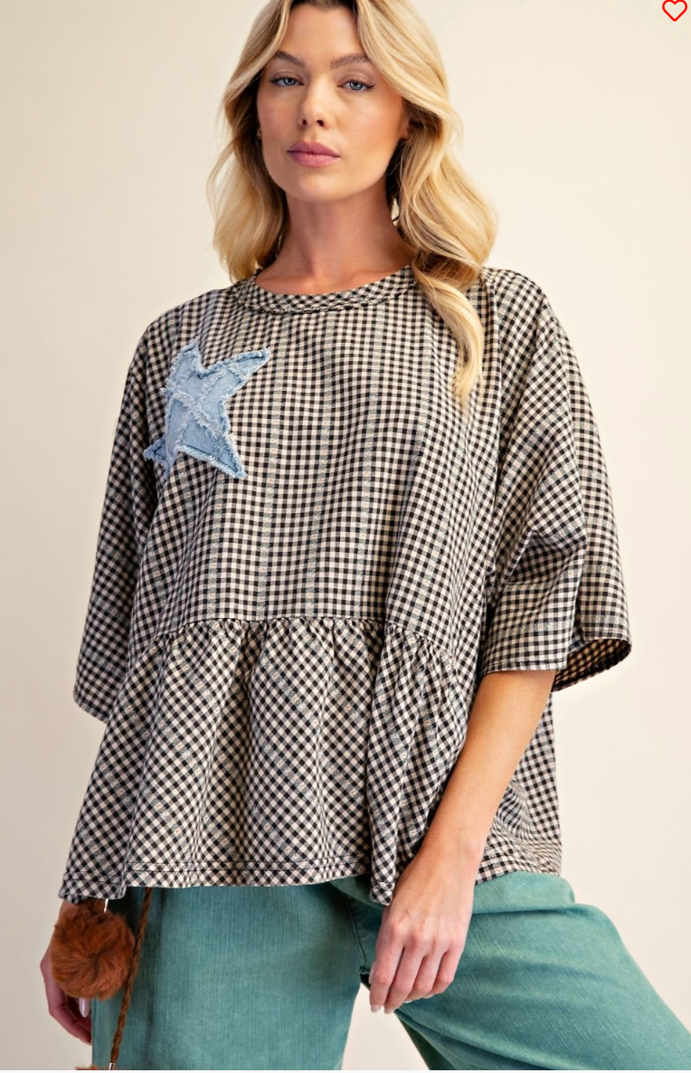 Easel Star Patch Top