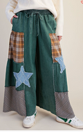 Easel Star Print Pants