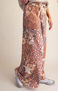 Easel Animal Floral Print Pants