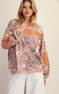 Easel Animal Floral Print Top