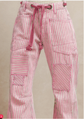 BiBi Striped Barrel Pants