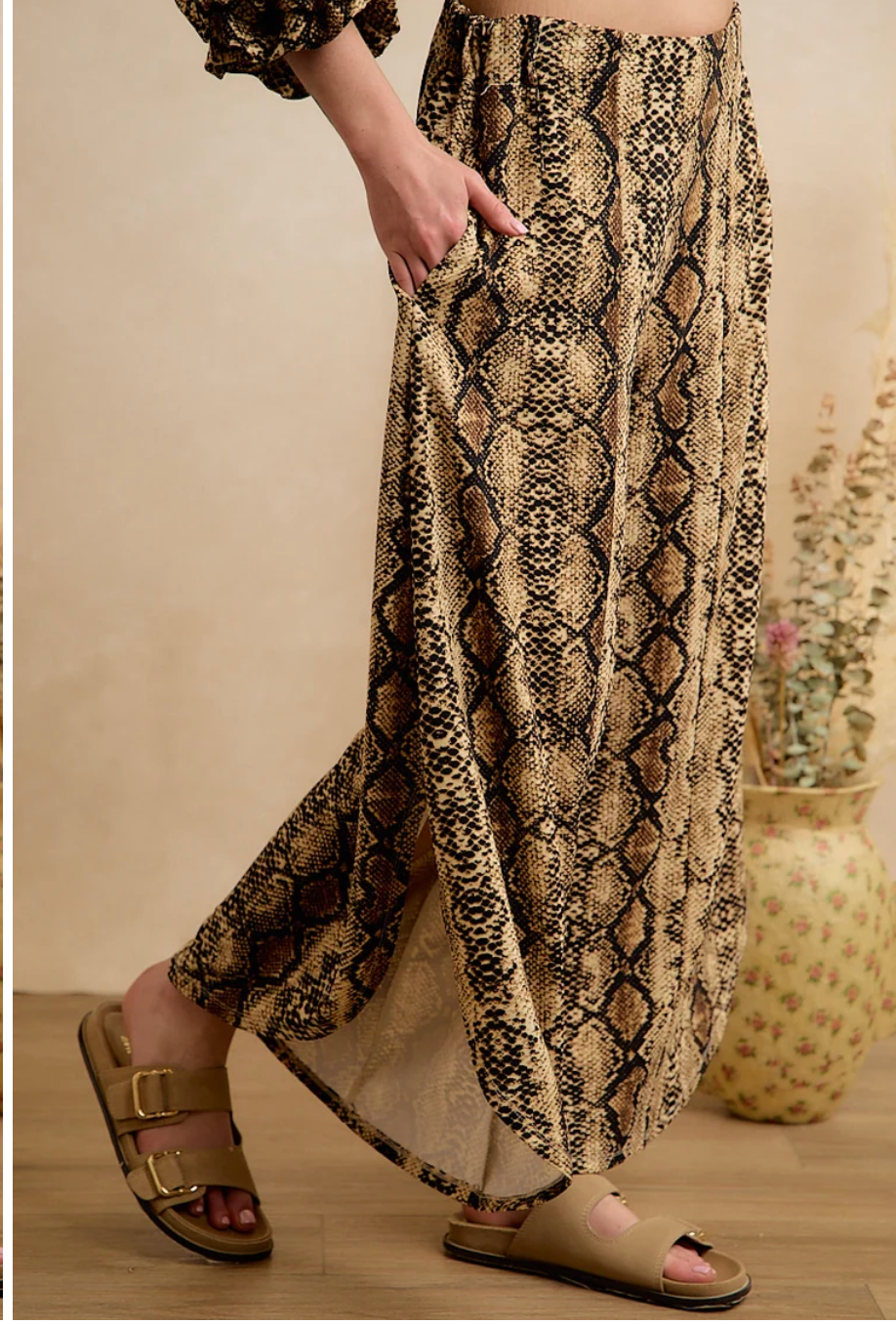 BiBi Snakeskin Pants