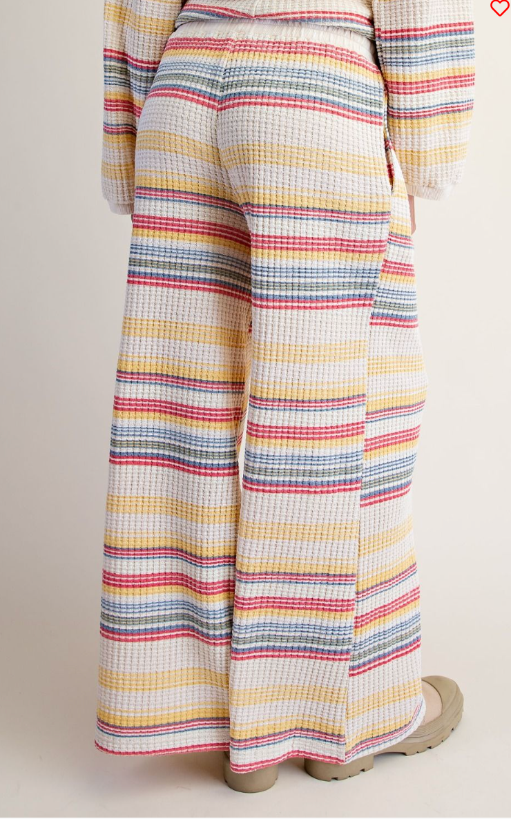 Easel Striped Thermal Pants