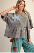 Easel Star Patch Top