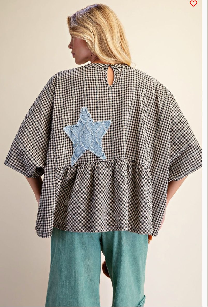 Easel Star Patch Top