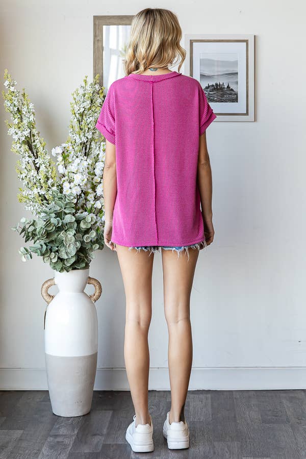 7th Ray Rib Lace Top