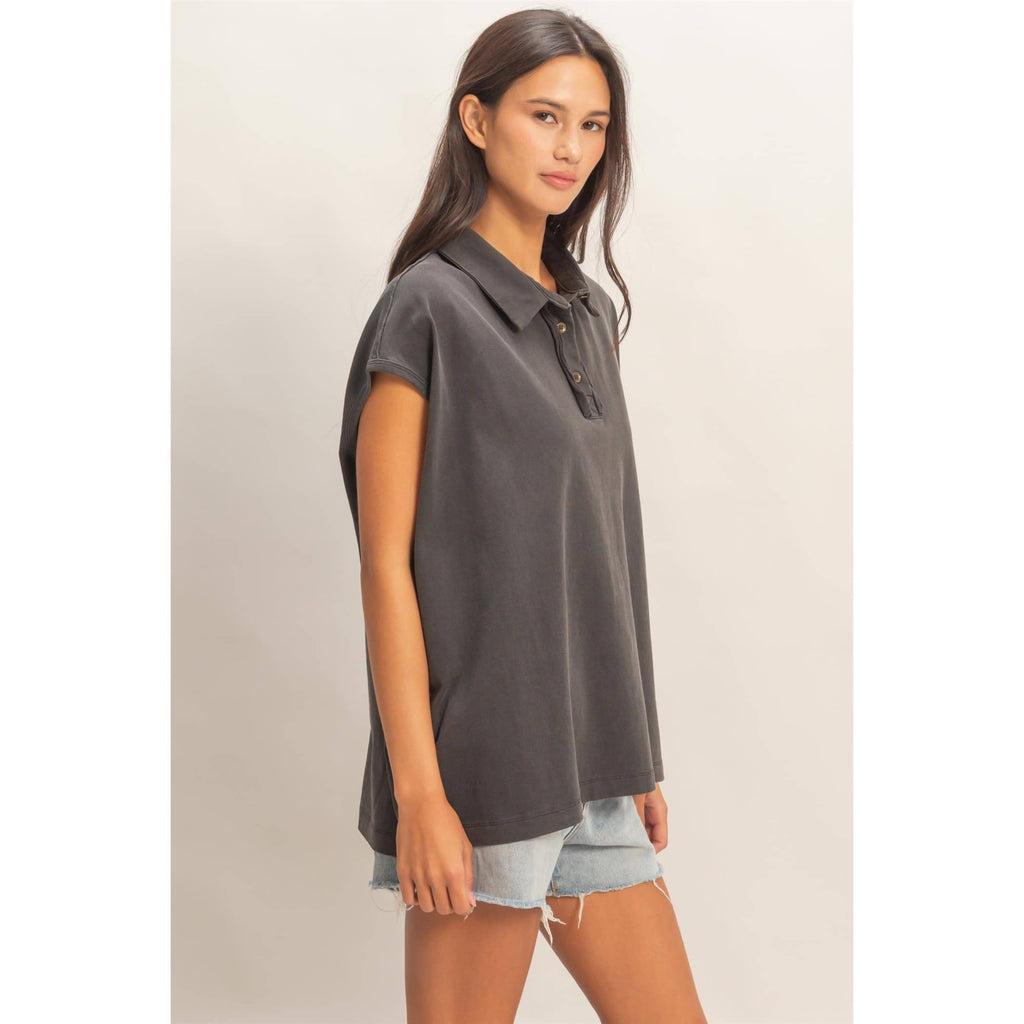 Double Zero Sleeveless Oversized Top