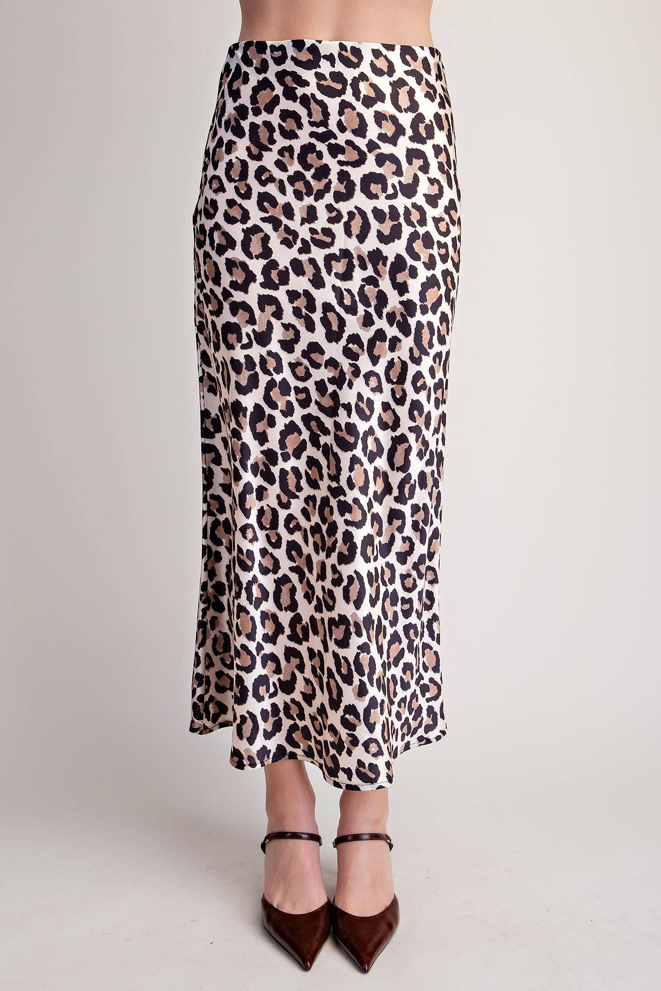 Glam Animal Print Midi Skirt