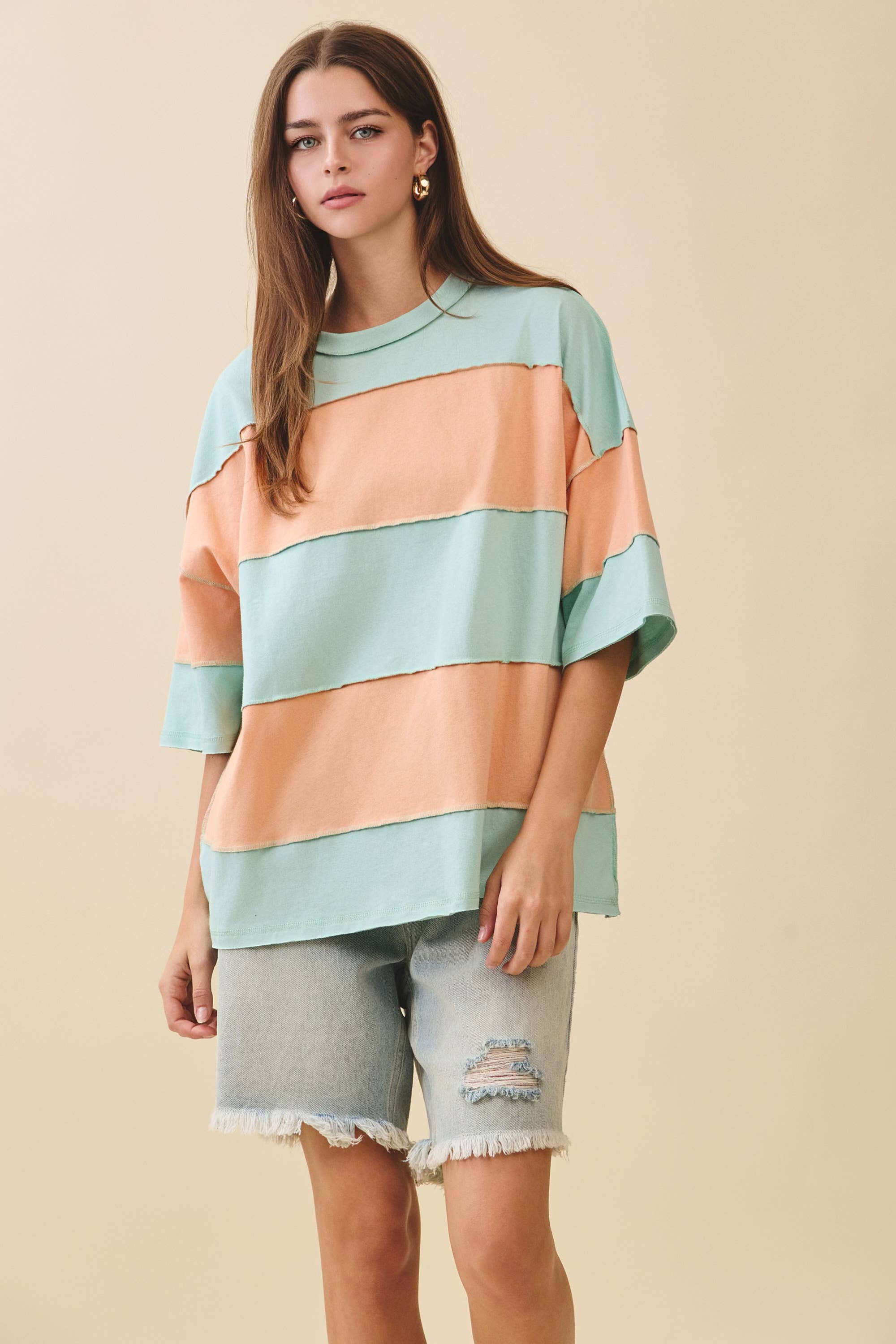 Aemi + Co Color Block Top