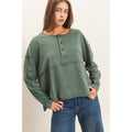 Double Zero Oversized Henley Top