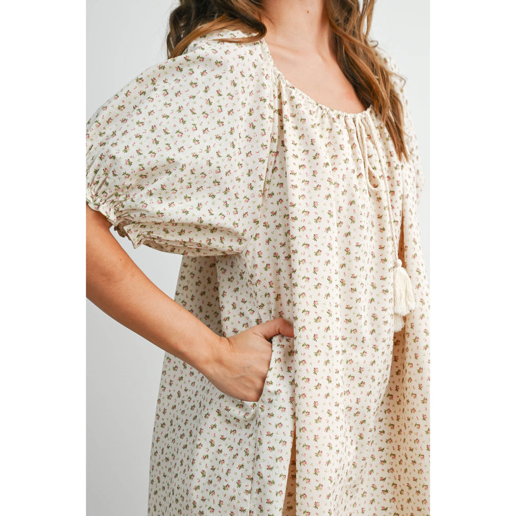 Buttermelon Ruffled Hem Mini Dress