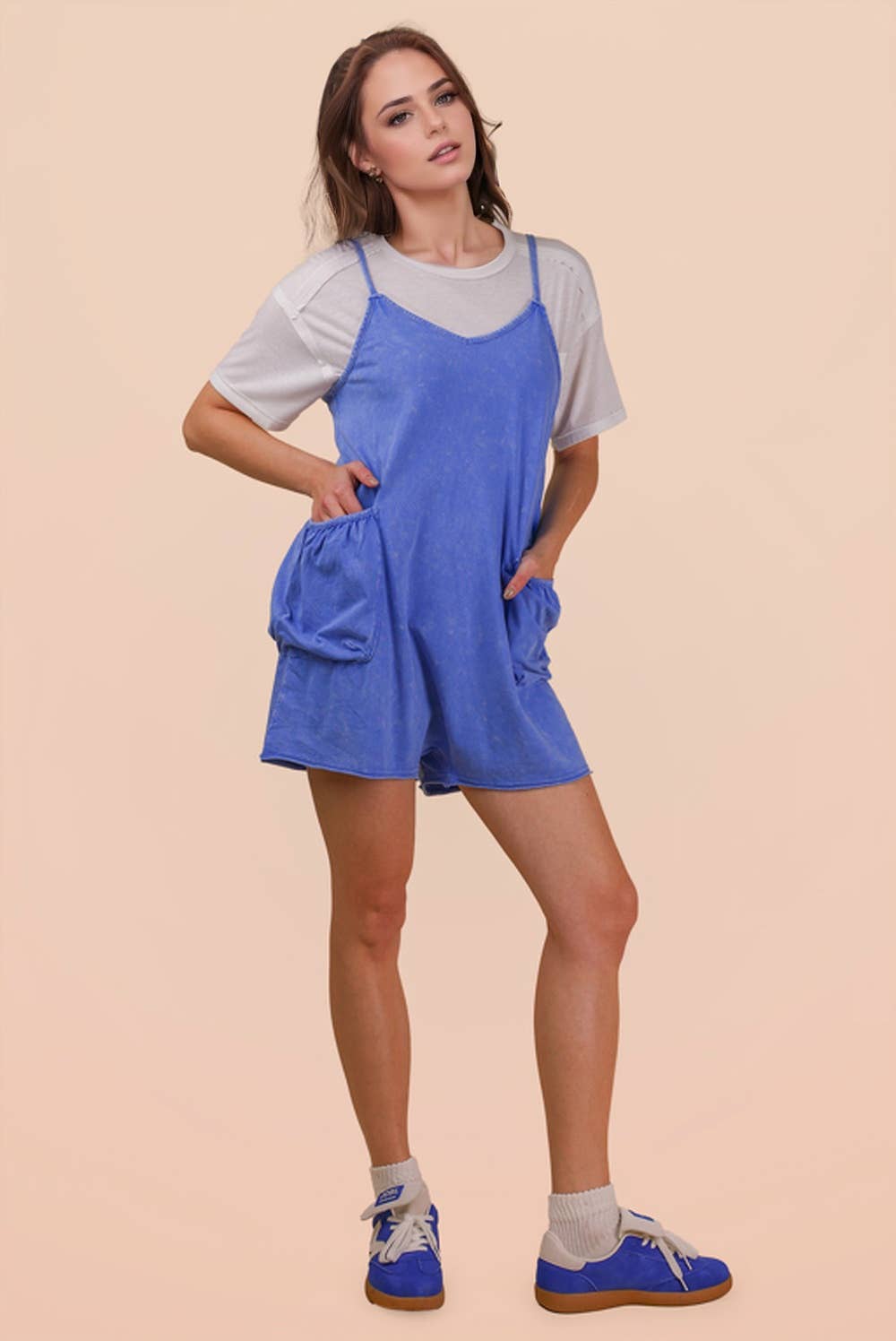 Very J Mineral Washed Romper