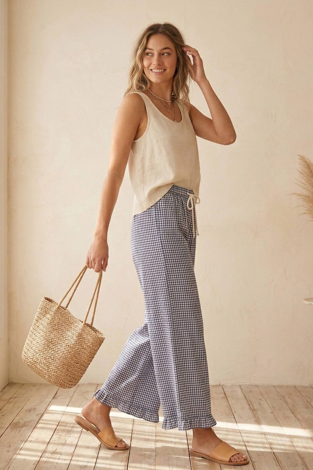 Sewn & Seen Gingham Pants