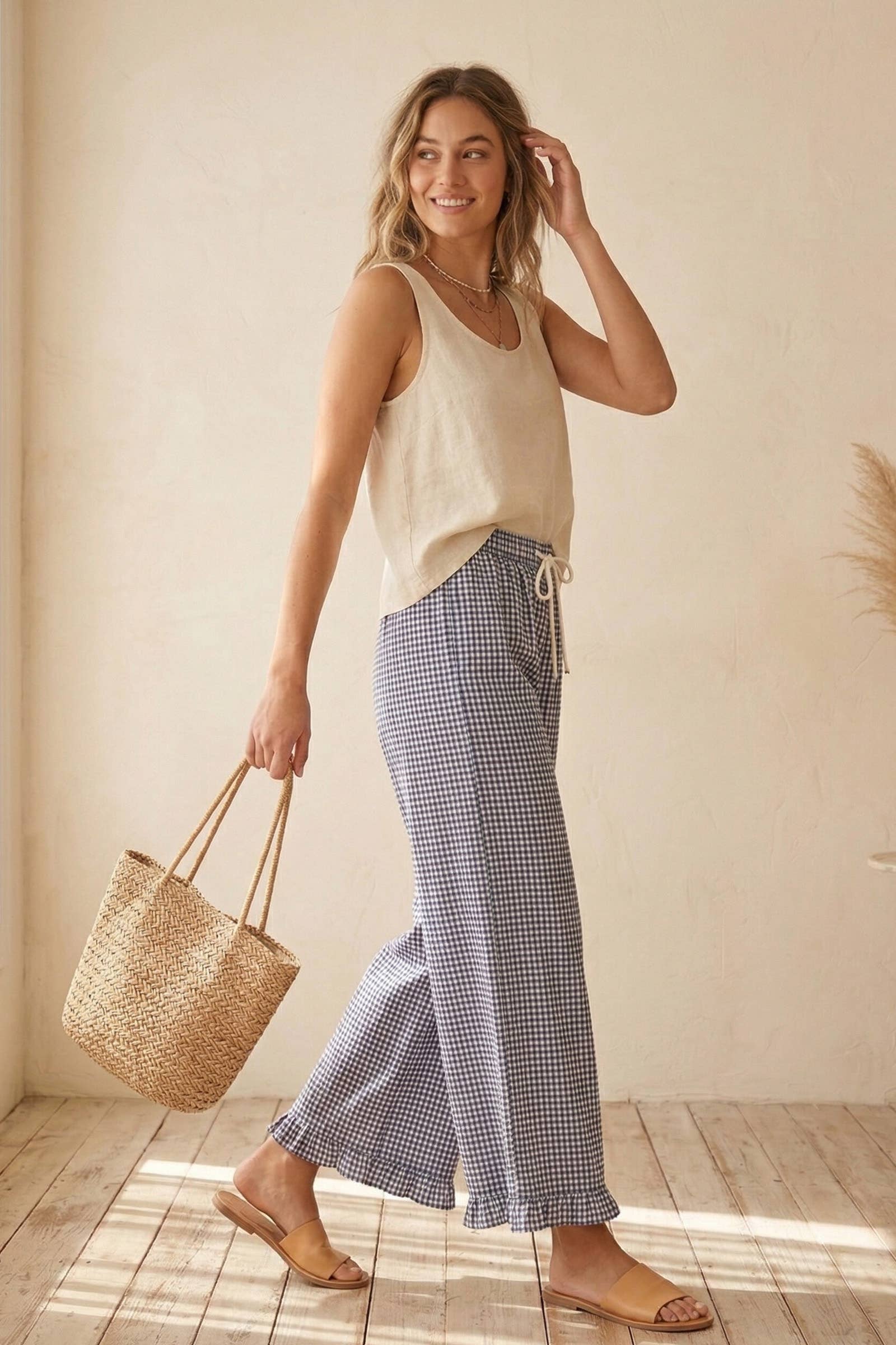 Sewn & Seen Gingham Pants