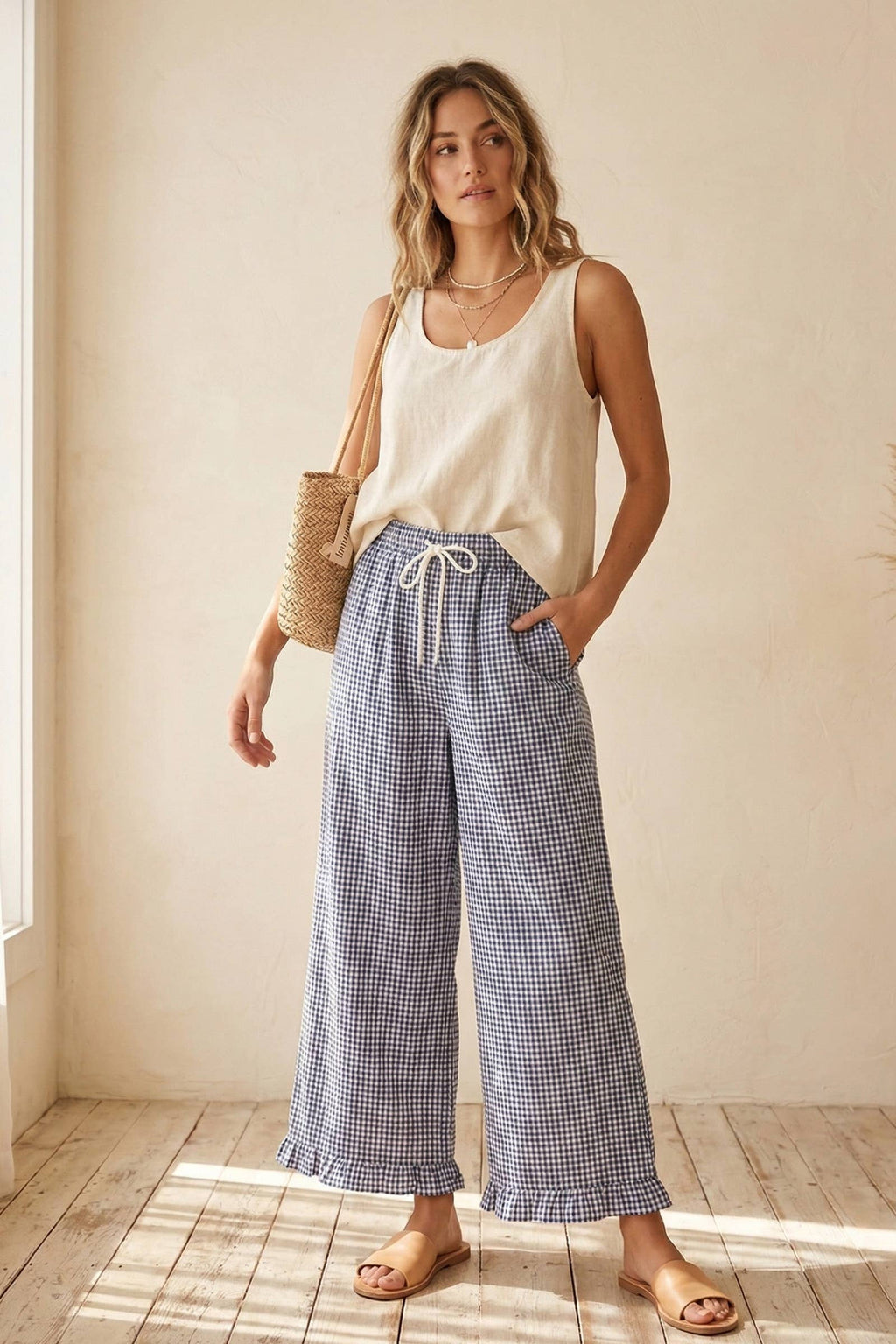 Sewn & Seen Gingham Pants