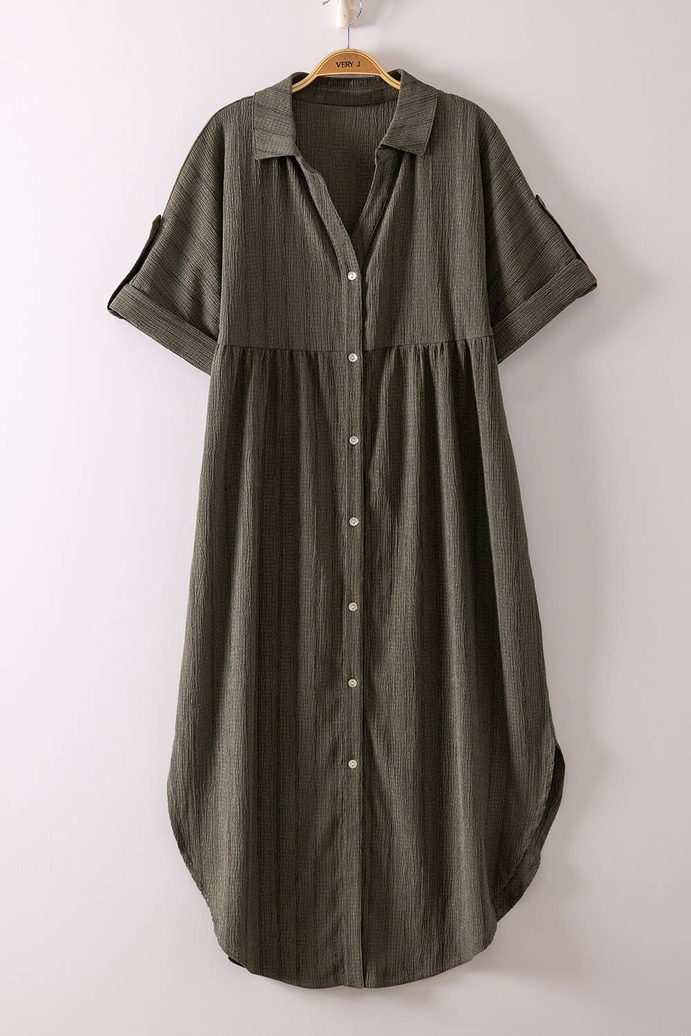 VERY J Striped Linen Dress