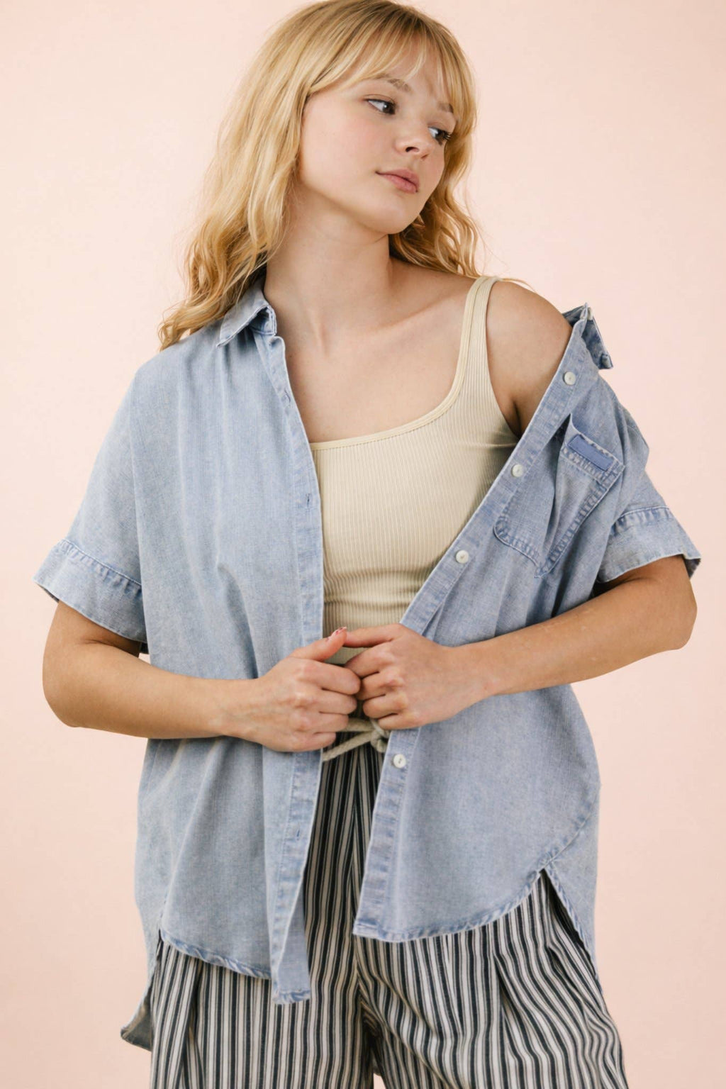 VERY J Chambray Top