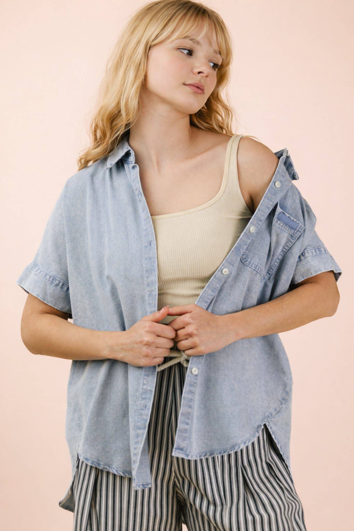 VERY J Chambray Top