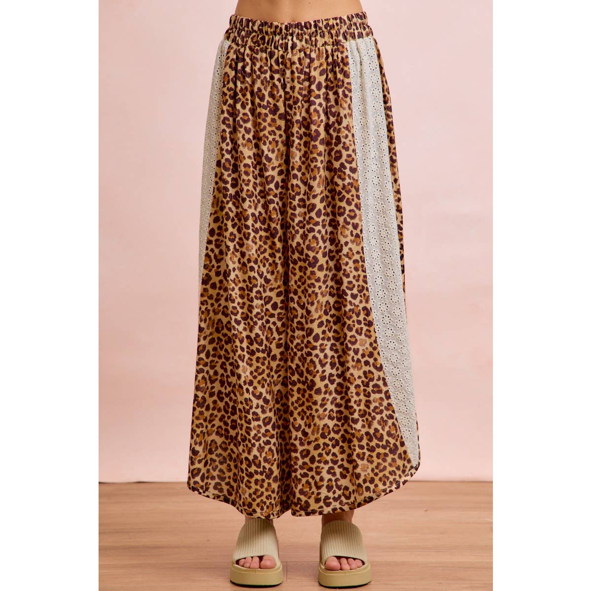 Bibi Leopard Eyelet Pants