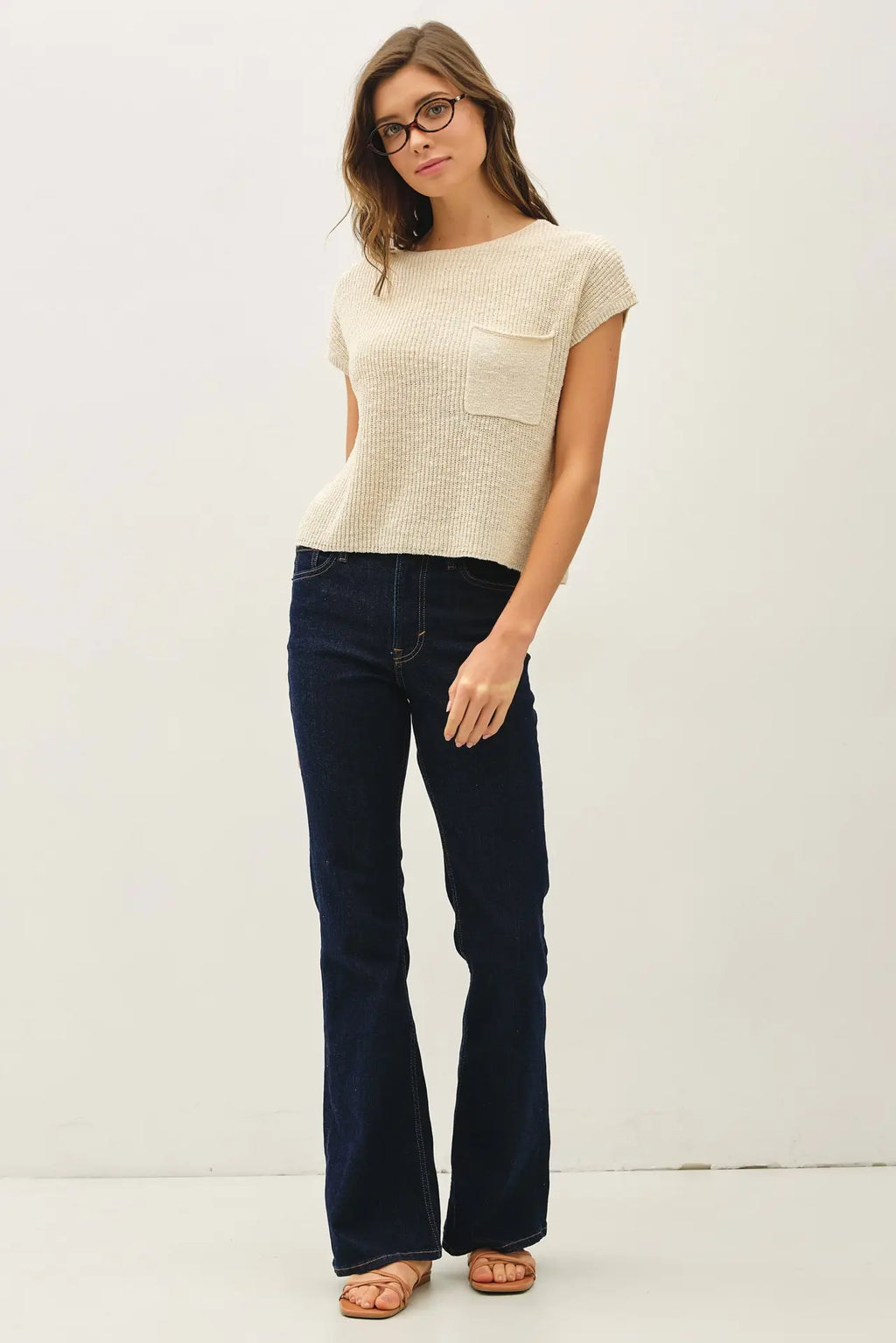 Be Cool Dolman Cap Sleeve Knit Top