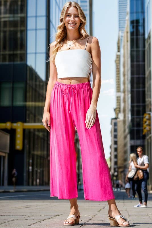 PLUS Heimish Solid Pants with Drawstring