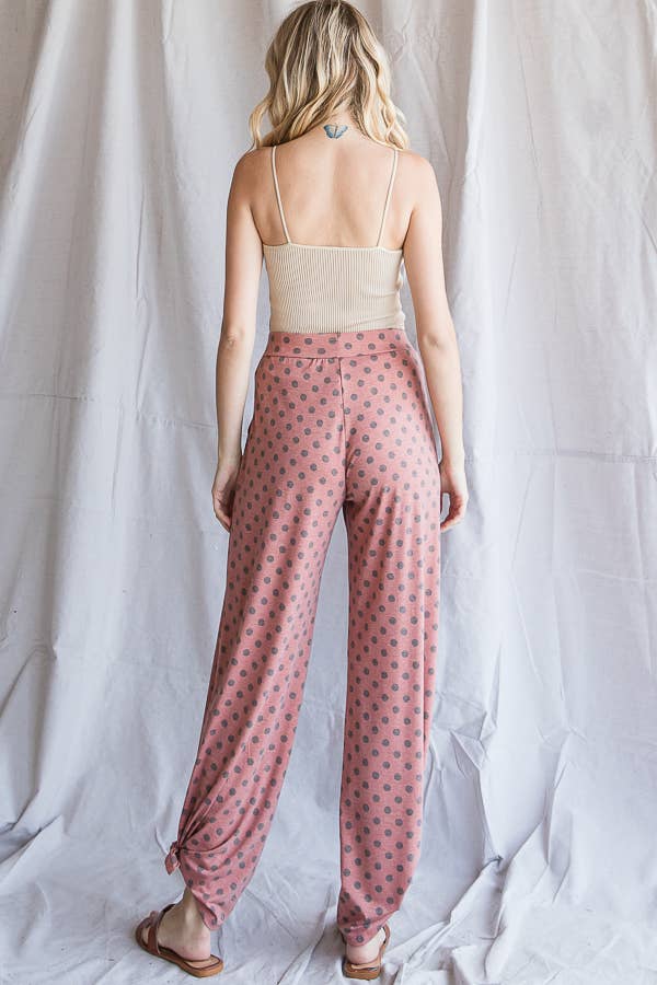 7th Ray Polka Dot Split-Side Pants
