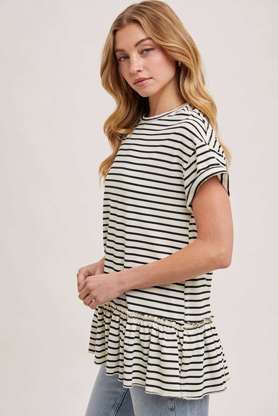 Bluivy Striped Tunic Top