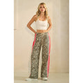 Veveret Leopard Striped Pants