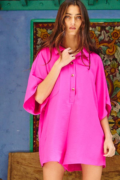 BUCKETLIST Oversized Solid Romper