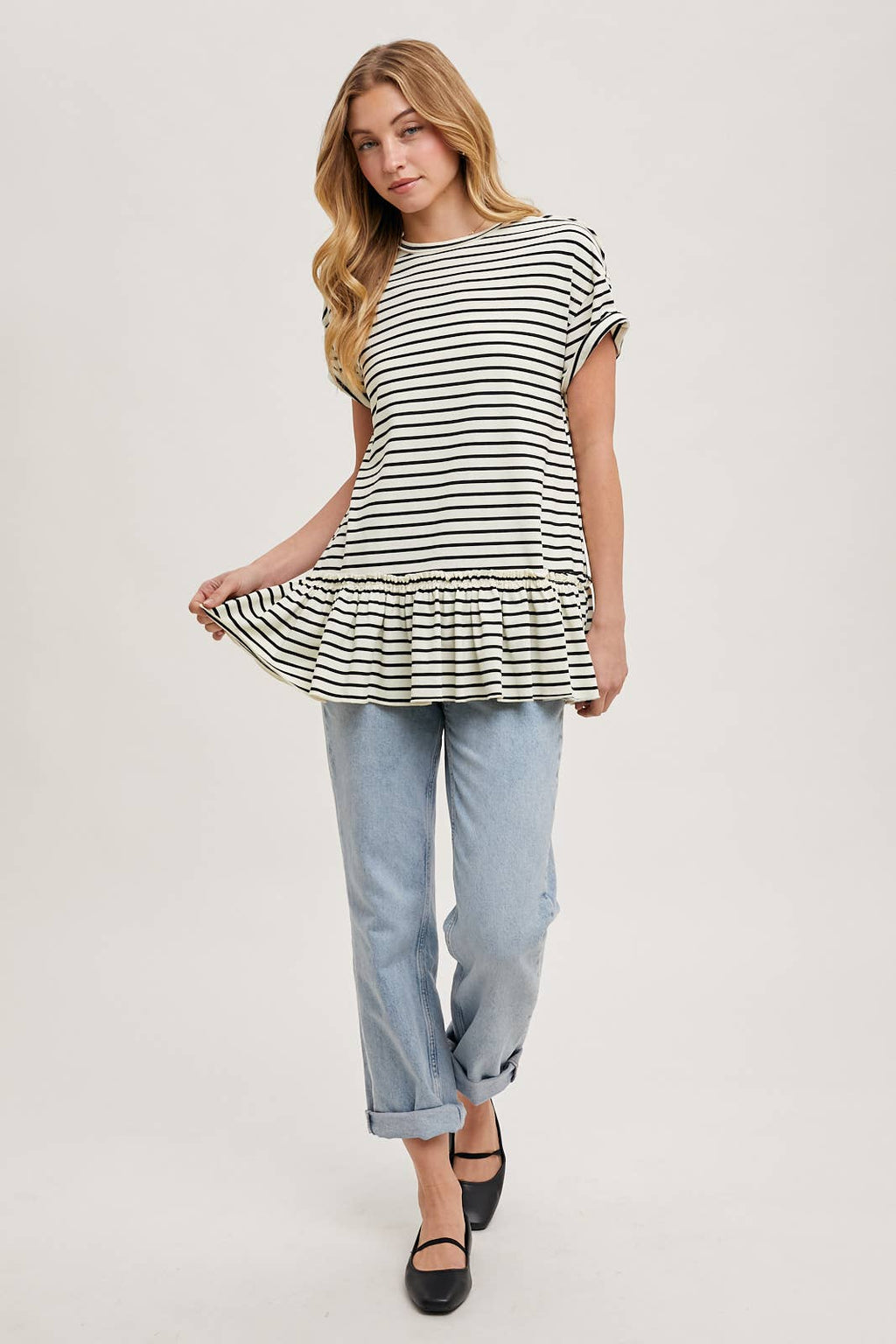Bluivy Striped Tunic Top