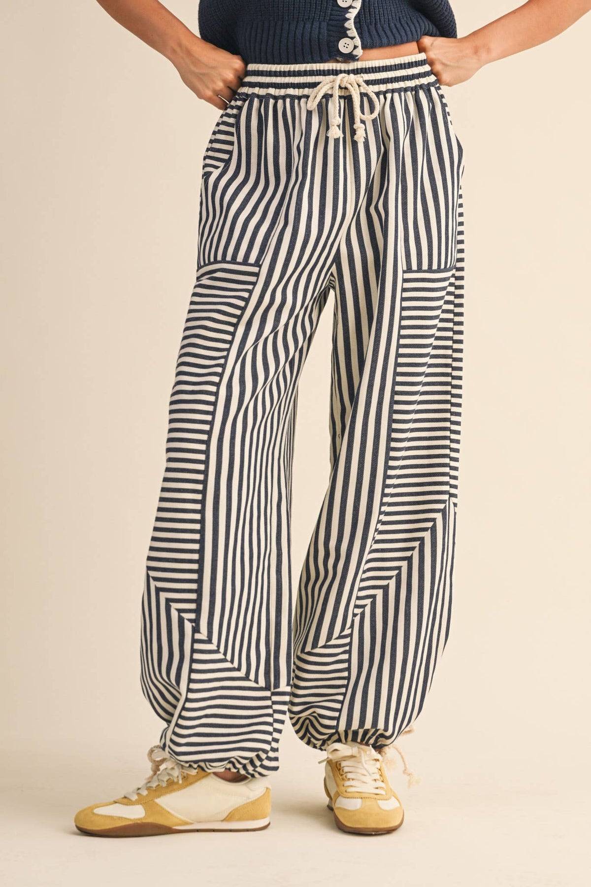 Merci Striped Parachute Pants