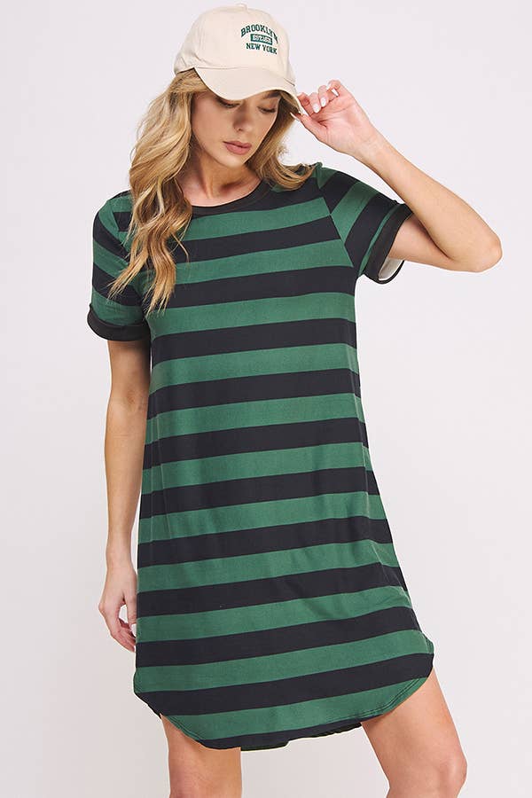 PLUS Striped T-Shirt Dress