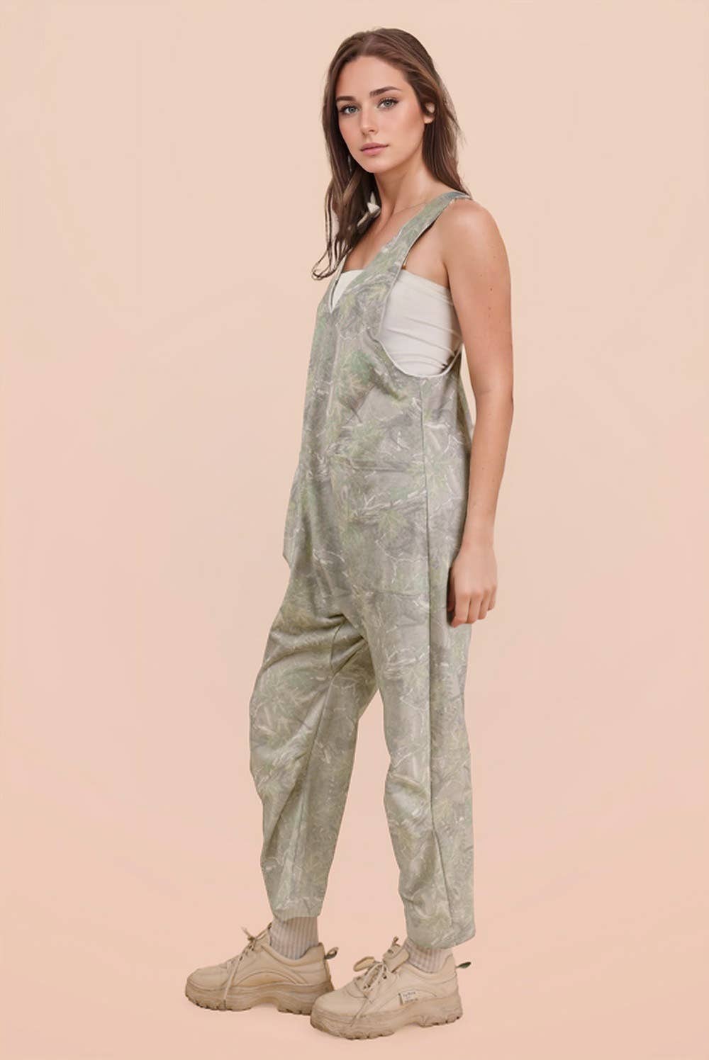 Very J Camo Jumpsuit