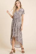lovely melody Leopard Hi-Low Dress