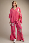 Easel Patchwork Gauze Pants