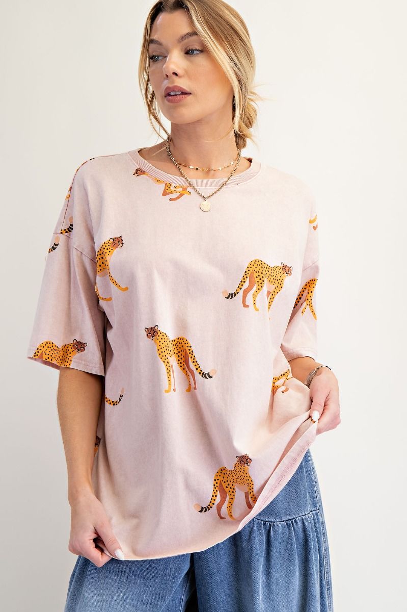Easel Cheetah Tee