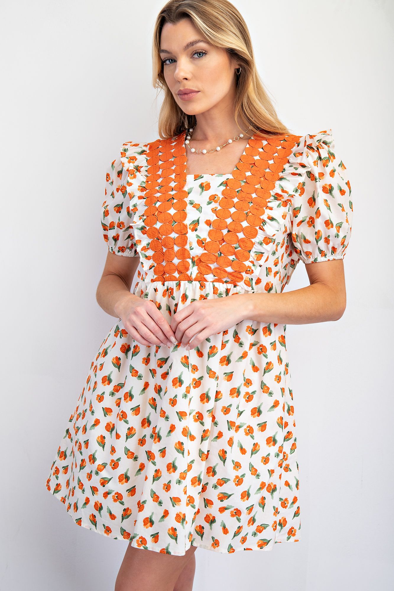Easel Floral Poplin Dress