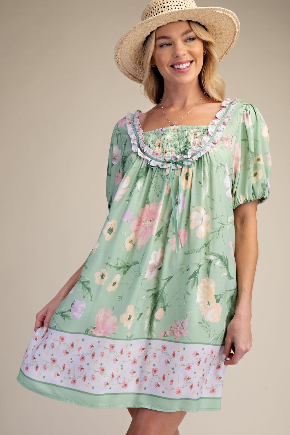 Easel Floral Mini Dress