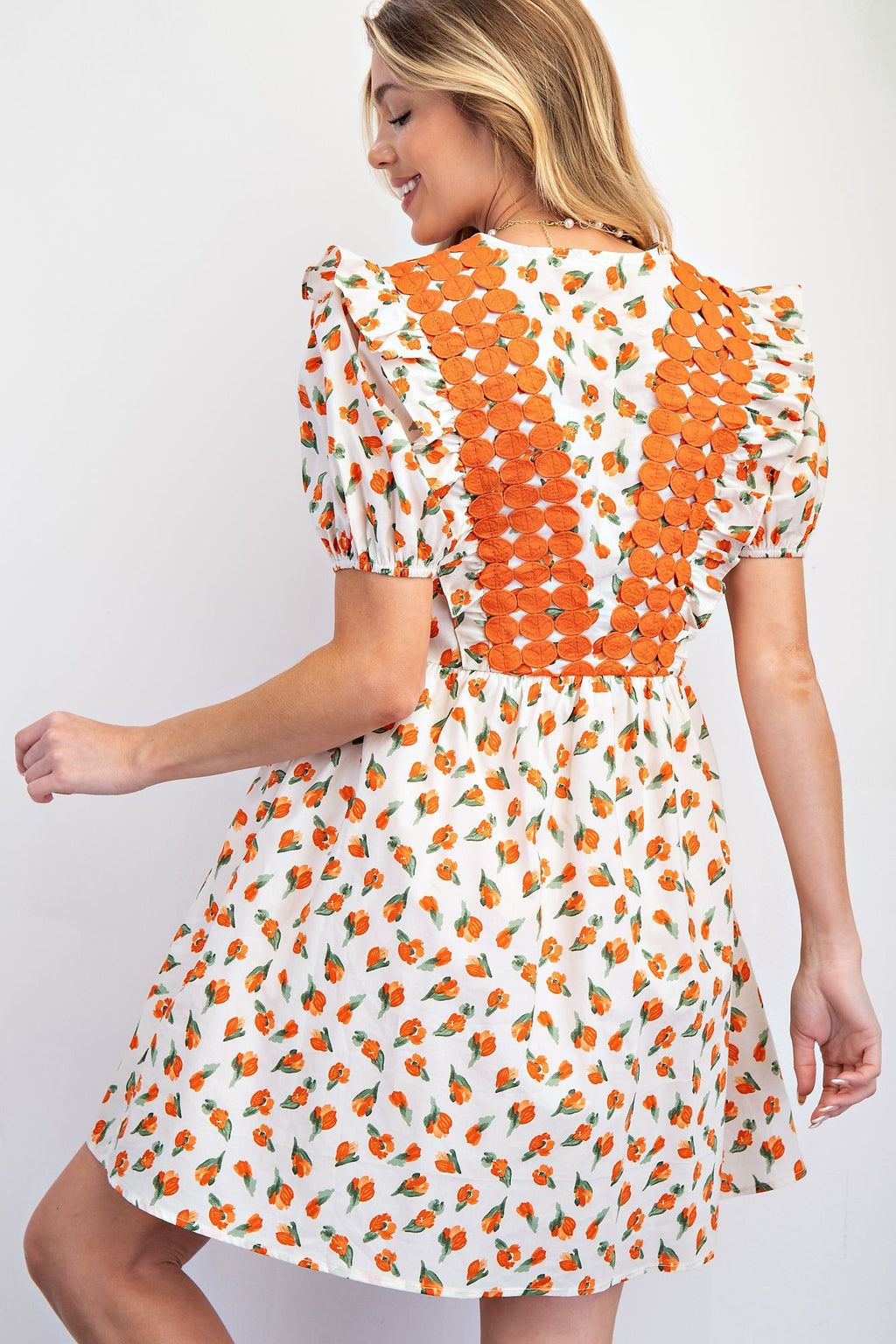 Easel Floral Poplin Dress