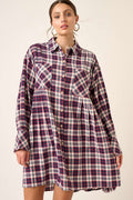 Mitto Shop Plaid Oversized Dress