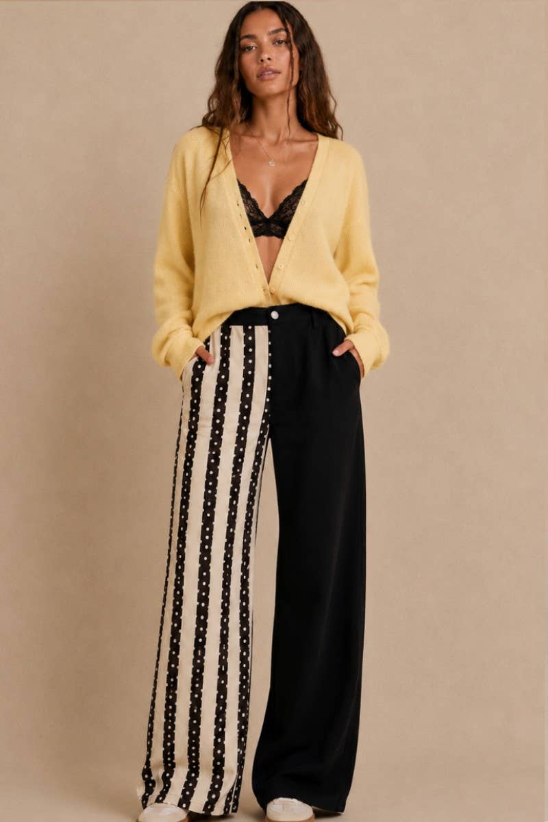 Jade By Jane Mixed Striped Pants