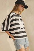 Oddi Stripe-Star Top