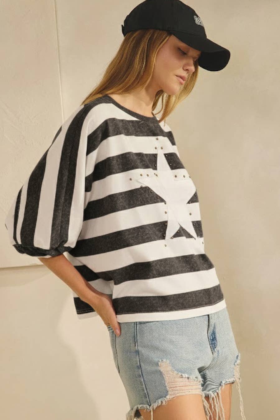 Oddi Stripe-Star Top