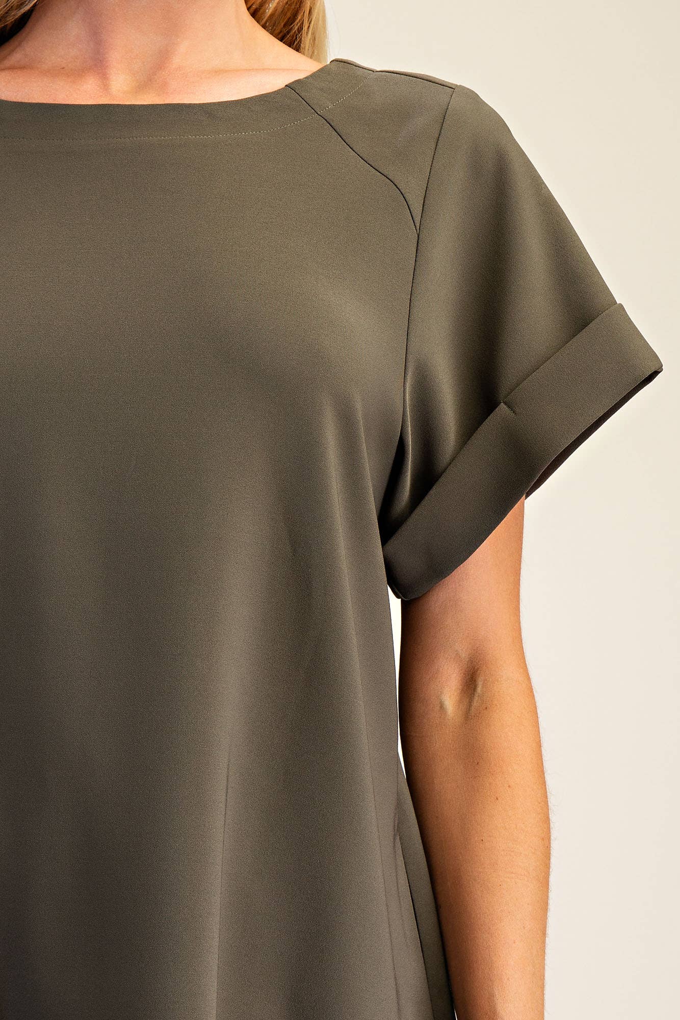 Glam Cuffed Sleeve Mini Dress