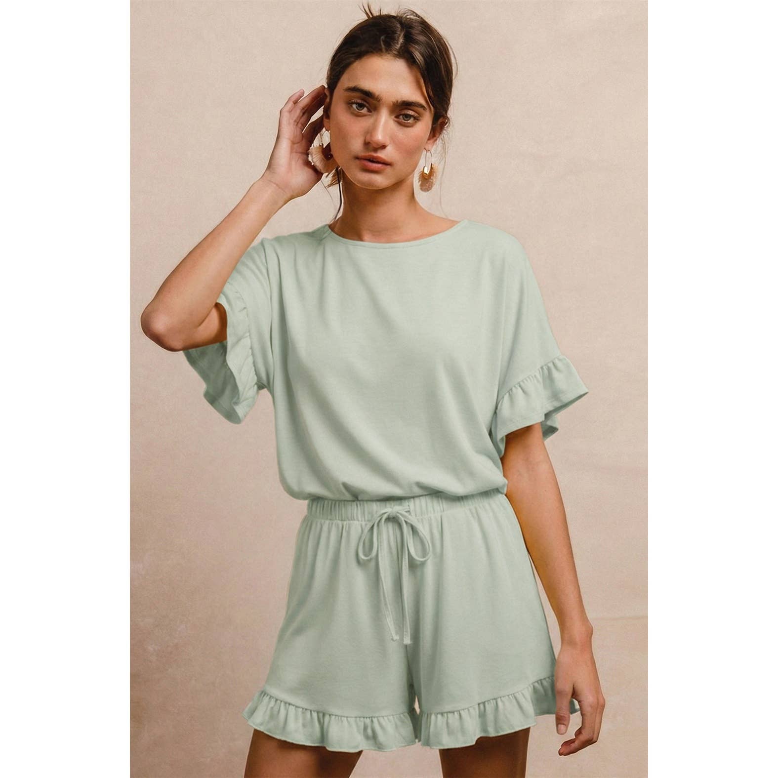 Bibi Ruffle Shorts Set