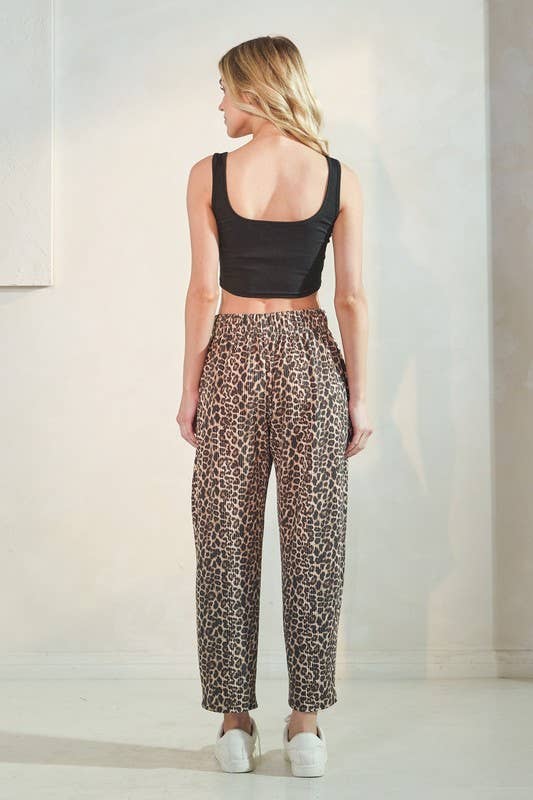 PLUS HEIMISH RIB ANIMAL CASUAL PANTS